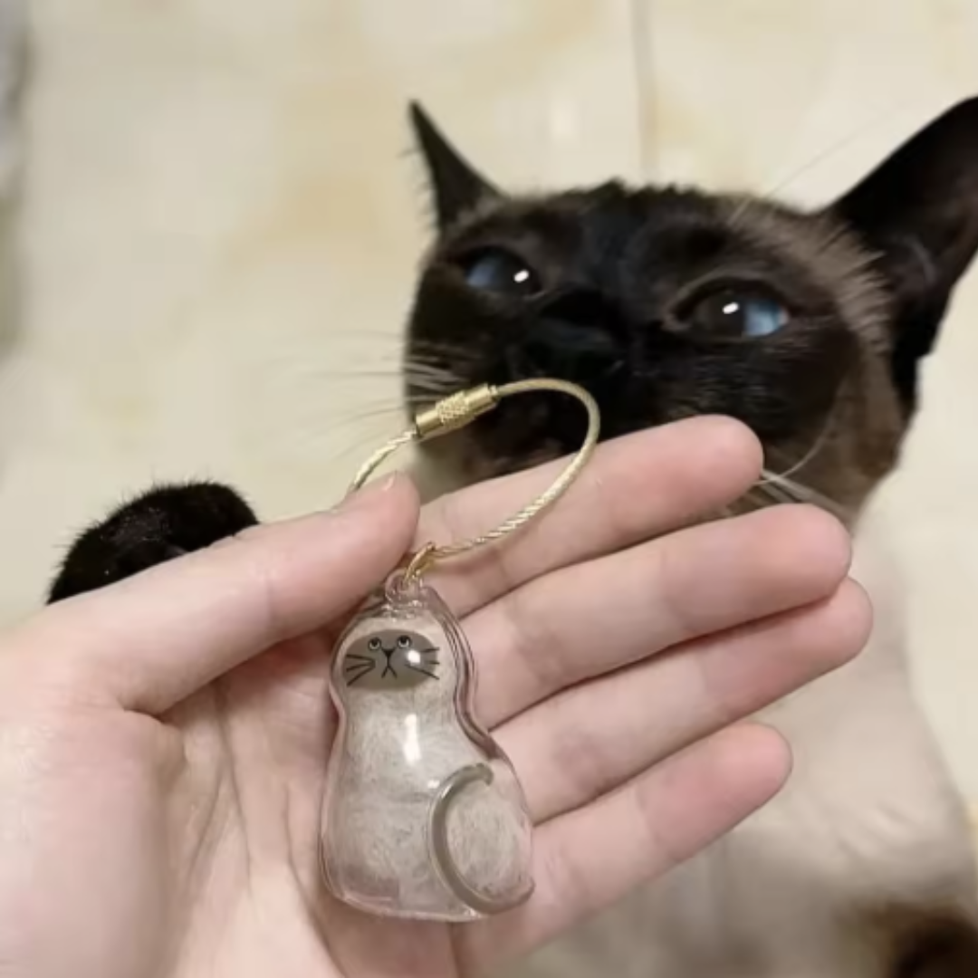 Llavero de mascota rellenable